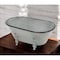 Homeroots 5" Gray Polyresin Hand Painted Decorative Tub Tabletop Sculpture 399639 - alternate 2