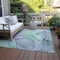 Homeroots 5' X 8' Blue and Gray Abstract Washable Non Skid Indoor Outdoor Area Rug 559356 - alternate 4