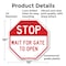 Signmission Stop Wait for Gate to Open, 10 Inch X 10 Inch, Plastic Sign OC-P-10-314 - alternate 4