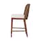 Baxton Studio bali & pari Denver Modern Bohemian Walnut Brown Finished Acacia Wood and Seagrass Counter Stool 239-13365-ZORO - alternate 6