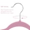 Elama Home 100 Piece Velvet Slim Heavy Duty Felt Hangers with Stainless Steel Swivel Hooks in Pink PINKHANGER100PC - alternate 4