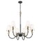 Z-Lite Claudelle 6-Light Chandelier, 32 in W, Matte Black + Modern Gold 4014-32MB-MGLD - alternate 5