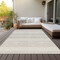 Homeroots 5' X 8' Ivory Striped Washable Indoor Outdoor Area Rug 576960 - alternate 7