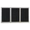 Ghent Enclosed Rubber Bulletin Board 48"x72", 3 Door PA34872TR-CF - alternate 1