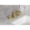Kingston Brass Widespread Bathroom Faucet with Knurled Handle and Brass Pop-Up, Brushed Brass KS2967KNL - alternate 6