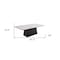 Homeroots 94" White Ceramic Faux Marble And Black Rectangular Dining Table 487373 - alternate 3