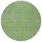 Homeroots 8' Lime Green And Purple Round Geometric Washable Indoor Outdoor Area Rug 599210 - alternate 5