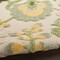 Homeroots 5' Ivory Green Dark Green And Yellow Round Floral Indoor Outdoor Area Rug 548142 - alternate 6