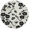 Homeroots 8' Ivory And Black Round Floral Washable Indoor Outdoor Area Rug 600008 - alternate 7