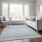 Homeroots 9' X 12' Sky Blue Gray And Beige Striped Washable Indoor Outdoor Area Rug 614837 - alternate 5