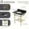 Kingston Brass 30-Inch Black Granite Console Sink with Brass Legs and Shelf, 8-Inch, 3-Hole KVPK30KBB7 - alternate 2