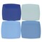 Gibson Home Grayson 4 Piece 8.5 Inch Square Melamine Dessert Plate Set in Assorted Blue 136428.04 - alternate 4