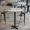 Flash Furniture 31.25" Round Tabletop, Seamless Surface Technology, White Faux Marble, 22x22 Black Bar Height X-Base ST-RD31-WHMAR-T2222B-GG - alternate 6