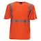 Reflective Apparel ANSI Type R Class 2 Short Sleeve T-Shirt with 3M Scotchlite Comfort Trim 102CT-OR-4X - alternate 1