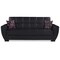 Homeroots 93" Black Faux Leather Convertible Futon Sleeper Sofa And Toss Pillows With Storage 607077 - alternate 6