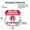 Signmission Private Driveway Shield Sign No Turn Aro, 18 Inch X 18 Inch, Vinyl Decal SHI-D-18-435 - alternate 4