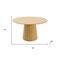 Homeroots 52" Brown Solid Wood Pedestal Base Round Top Dining Table 721011 - alternate 3