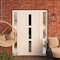 Vdomdoors Front Exterior Prehung Metal-Plastic Door Frosted Glass / MANUX 8112 White Silk / Office Commercial MANUX8112EXD-WS-W14+32+14-H80-RH-I - alternate 3