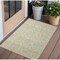 Homeroots 2' X 3' Light Green Damask Washable Non Skid Indoor Outdoor Area Rug 563853 - alternate 1