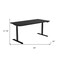 Homeroots 60" Black Writing Desk 524929 - alternate 4