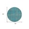 Homeroots 8' Teal Blue Gray And Brown Round Striped Washable Indoor Outdoor Area Rug 597435 - alternate 6