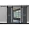 Sartodoors Sturdy Double Barn Door with Frosted Glass 64x80 (2* 32x80) Solid Core Modern Interior VEREGIO7288DB-ANT-64 - alternate 1