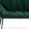 Homeroots 56in Green and Black Velvet Upholstered Dining Bench 473165 - alternate 5