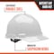 Malta Dynamics Hard Hat, Polyethylene, Ratchet, White HHW1004-Case - alternate 5