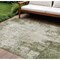 Homeroots 8' X 10' Olive Green And Ivory Abstract Washable Indoor Outdoor Area Rug 612337 - alternate 1