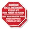 Signmission Maintain Social Distancing At Least, 6 inch X 6 inch, Plastic Sign, 2PK OC-P-2PACK-6-200 - alternate 1