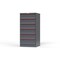 Strong Hold 6 drawer cabinet - (6x 8ft) - Red accents - Keyed Different S3060-PPDAS-0604DS - alternate 3