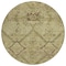 Homeroots 8' Brown Beige And Artichoke Green Round Floral Washable Indoor Outdoor Area Rug 588884 - alternate 7
