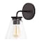 Jonathan Y Kondo 6.38" 1-Light Modern Farmhouse Iron LED Vanity, Oil Rubbed Bronze/Clear JYL9906A - alternate 8