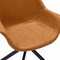Leisuremod Markley Swivel Leather Dining Arm Chair with Iron Legs, 2PK ESCBL-26-BR2 - alternate 7