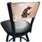 Holland Bar Stool Co 36" Blk Wrinkle Washington State Swivel Bar Stool, Laser Engraved Back L03836BWMedMplAWashStBlkVinyl - alternate 1