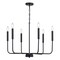 Vaxcel Beldon 6 Light Black Contemporary Chandelier Candelabra H0297 - alternate 1