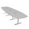 Skutchi Designs Arc Boat Conference Table With Power, 48 in W, 192 in L HAR-ABOT-48X192-T-U779-ESIL - alternate 1