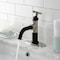 Kingston Brass One-Handle 1-Hole Bathroom Faucet with Deck Plate and Push Pop-Up Drain KSD2828CG - alternate 2