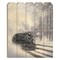Homeroots Snowy Locomotive Unframed Picket Fence Wall Art 407511 - alternate 1