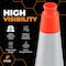 Xpose Safety Slim Line Traffic Safety Cone, 28 in, 6 in & 4 in Reflective Collar, DOT Approved, Orange, 12 pk OTC28SL-64-12-X - alternate 5