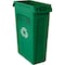 Rubbermaid Commercial Rectangular Recycling Bin, Green, 11" Dia, Plastic FG354007GRN - alternate 1