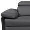 Homeroots 103" Dark Gray Top Grain Leather Reclining Metal USB Sofa 720332 - alternate 5