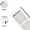 Sierra Grates 6 in. H X 10 in. W 2-Way 45 Degree Louvered, Steel, White Floor Register TWF610-WHT - alternate 3