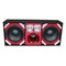 Deejay Led Loaded Box w/Two Despacito Heavy Duty 10-in Woofers One Horn and w/Two Bullet Tweeters RED TBH10RED - alternate 1