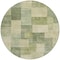 Homeroots 8' Artichoke Green Round Geometric Washable Indoor Outdoor Area Rug 608258 - alternate 6