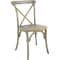 Flash Furniture Advantage Medium Natural With White Grain X-Back Chair, PK2 X-BACK-MOWG-2 - alternate 5