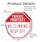 Signmission Private Property No Climbing Keep O, 10 inch X 10 inch, Vinyl Decal, 2PK OC-D-2PACK-10-146 - alternate 3