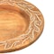 Homeroots 13" Brown Solid Wood Floral Handmade Round Charger Plate 633184 - alternate 7