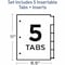 Avery Dividers, Insert, 5-Tab, Multi AVE11109 - alternate 2