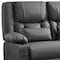 Homeroots 62in Gray Faux Leather Manual Reclining Loveseat With Storage and Toss Pillows 721193 - alternate 3